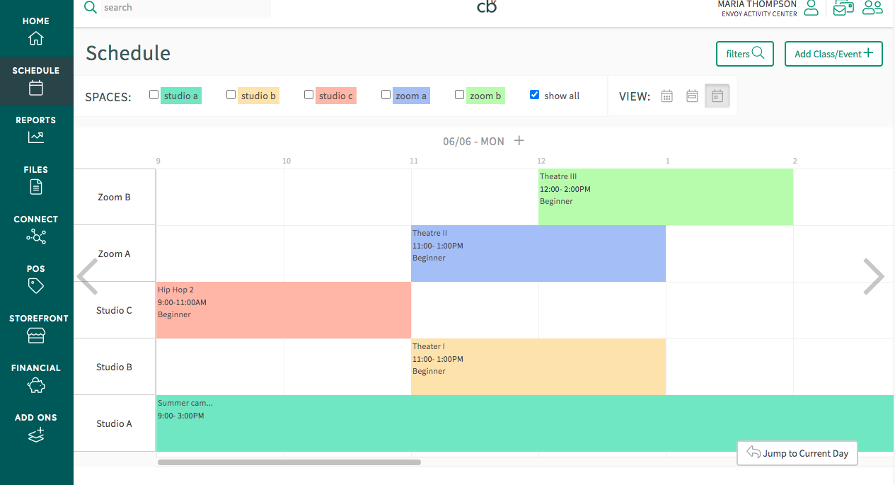 Schedule - day view